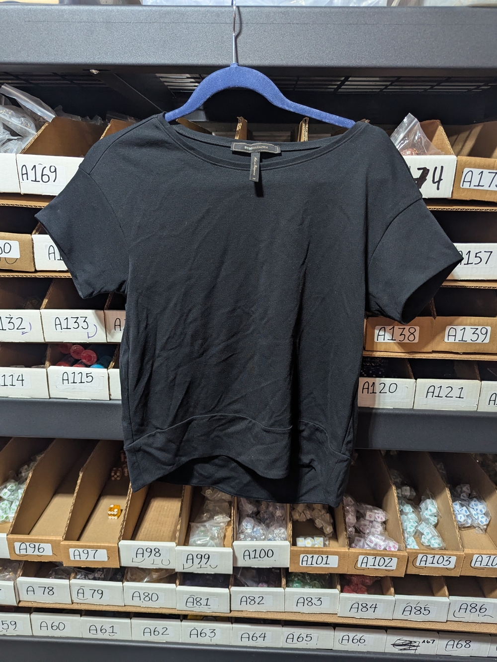 BCBGMaxAzria Black Short Sleeve Crew Neck Tee XS
